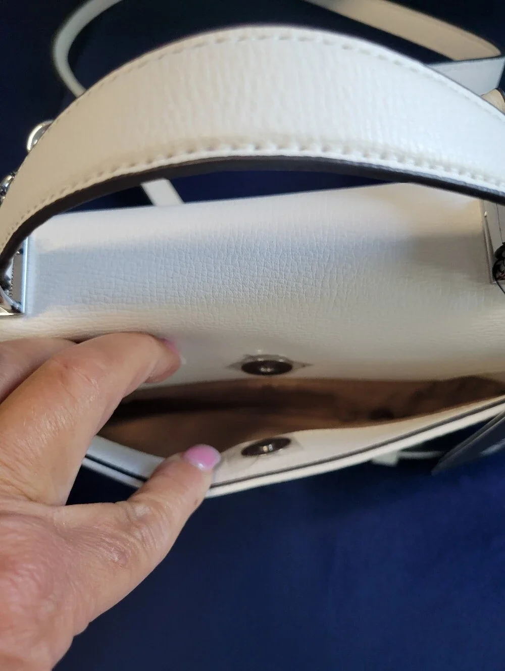 Karl Lagerfeld White Graphic Accent Top-Handle Or Crossbody Bag